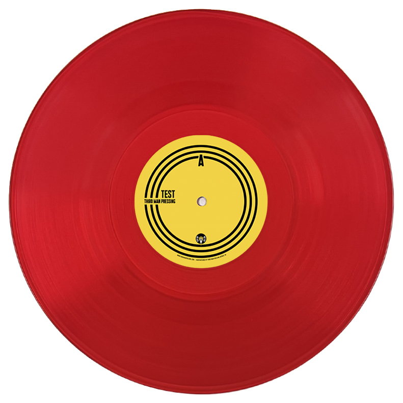 Clear Red color vinyl on white background